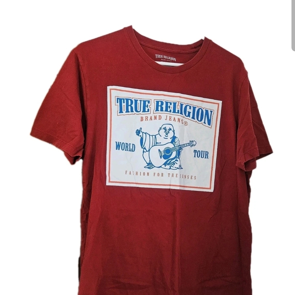 True Religion Red Graphic Short Sleeve Tee